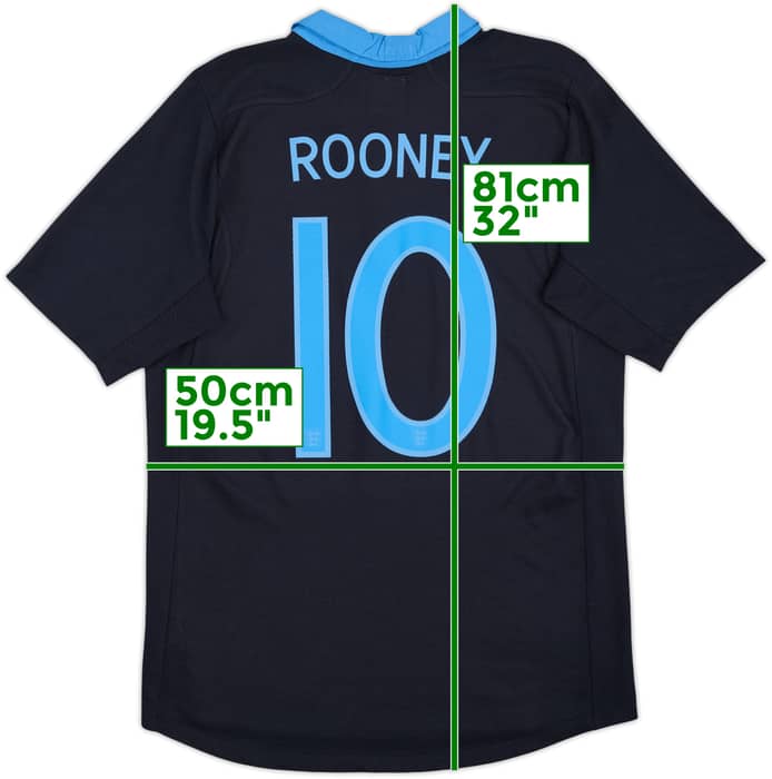 2011-12 England Away Shirt Rooney #10 - 9/10 - (M)