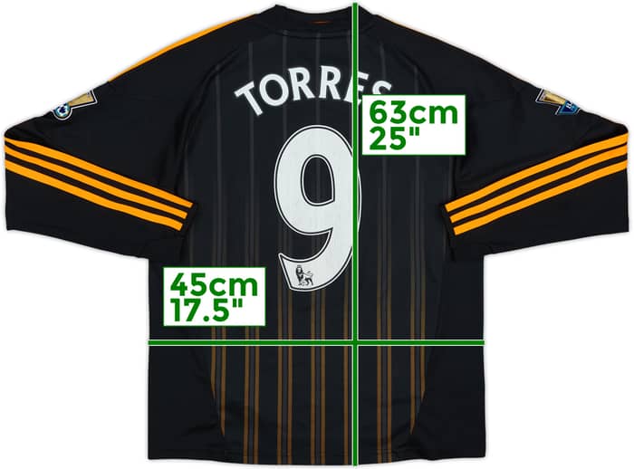 2010-11 Chelsea Away L/S Shirt Torres #9 - 6/10 - (M.Boys)