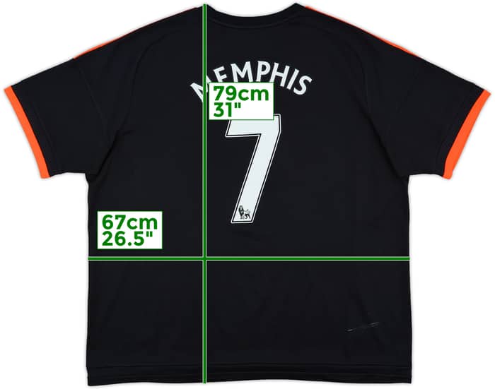 2015-16 Manchester United Third Shirt Memphis #7 - 8/10 - (XXL)