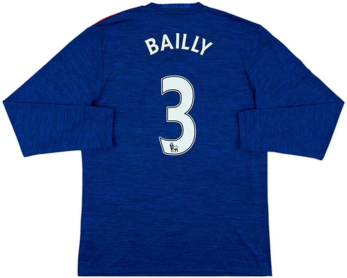 2016-17 Manchester United Away L/S Shirt Bailly #3 - 6/10 - (L)