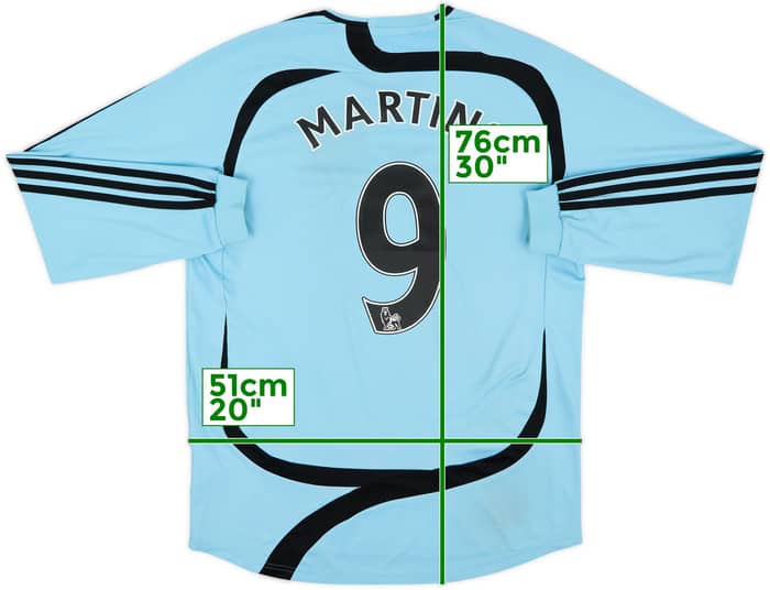 2007-08 Newcastle Away L/S Shirt Martins #9 - 6/10 - (M)