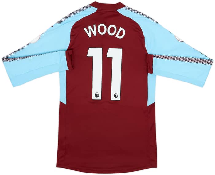 2017-18 Burnley Home L/S Shirt Wood #11 - 7/10 - (S)