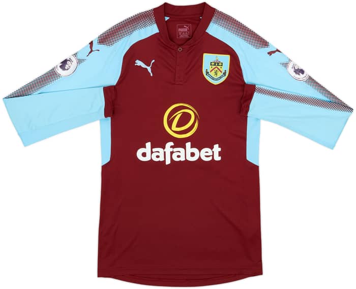 2017-18 Burnley Home L/S Shirt Wood #11 - 7/10 - (S)