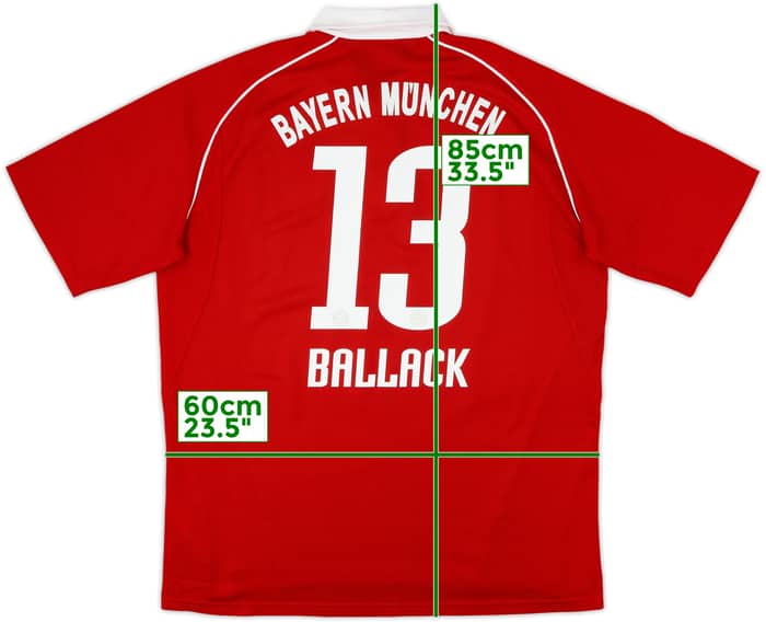 2005-06 Bayern Munich Home Shirt Ballack #13 - 8/10 - (XL)