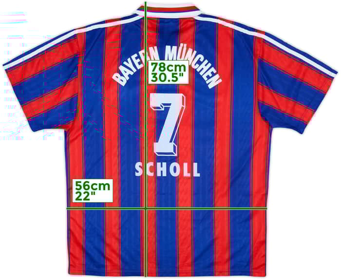 1995-97 Bayern Munich Home Shirt Scholl #7 - 9/10 - (L)