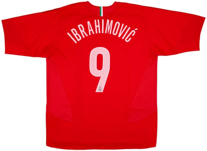 2005-06 Juventus Away Shirt Ibrahimovic #9 - 6/10 - (XL)