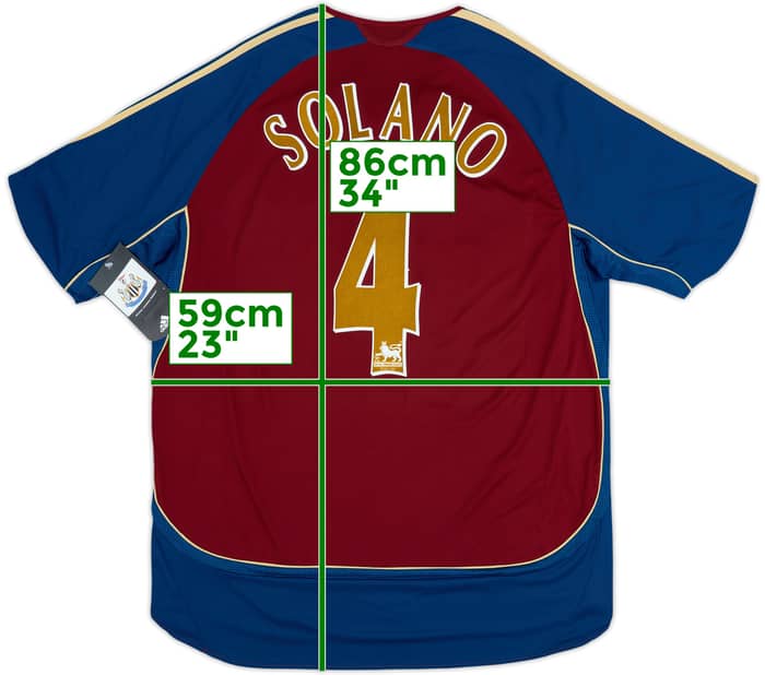 2006-07 Newcastle Away Shirt Solano #4 (XL)