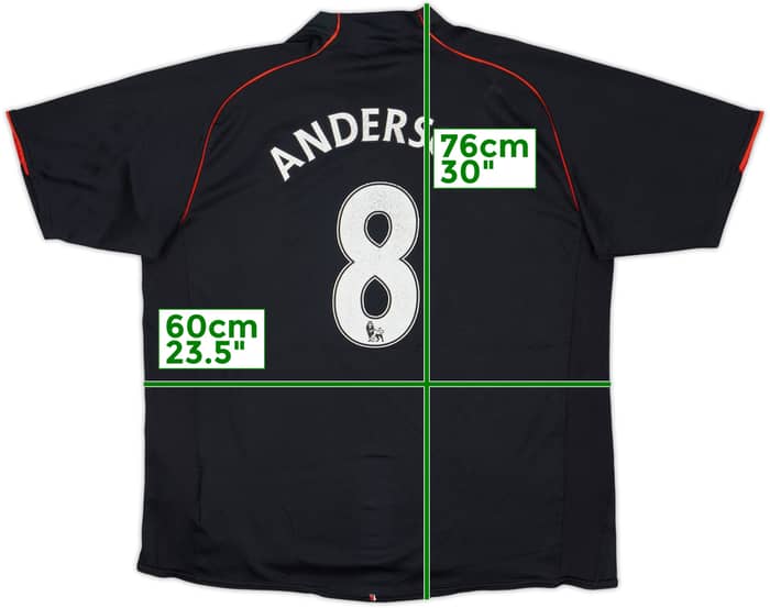2007-08 Manchester United Away Shirt Anderson #8 - 5/10 - (XXL)