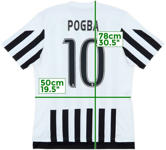 2015-16 Juventus Home Shirt Pogba #10 - 8/10 - (L)