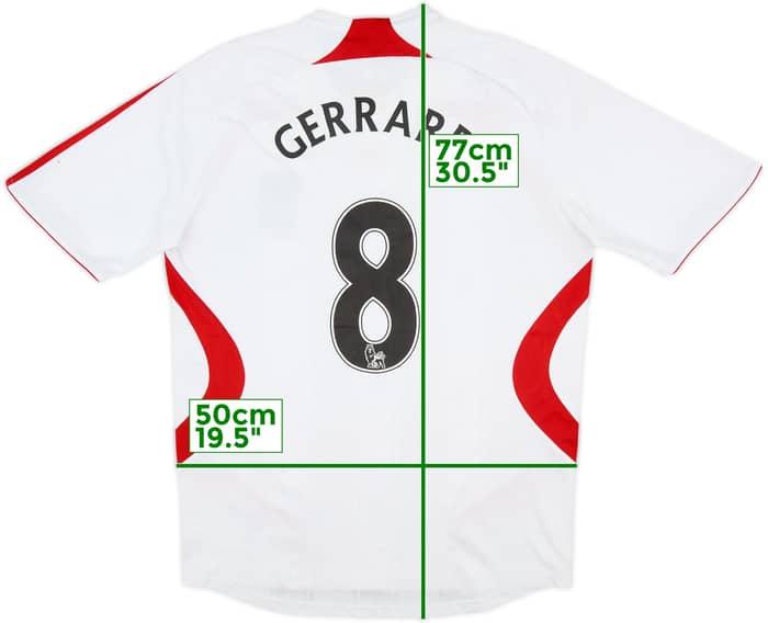 2007-08 Liverpool Away Shirt Gerrard #8 - 5/10 - (M)