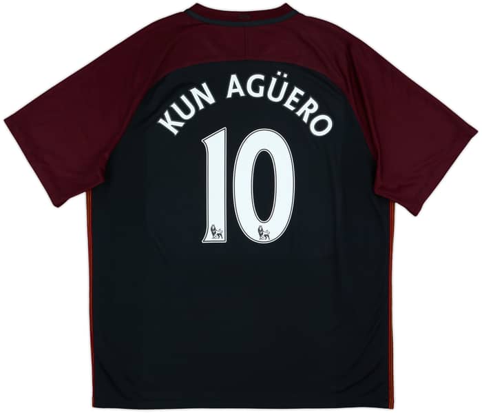 2016-17 Manchester City Away Shirt Kun Aguero #10 - 8/10 - (XXL)