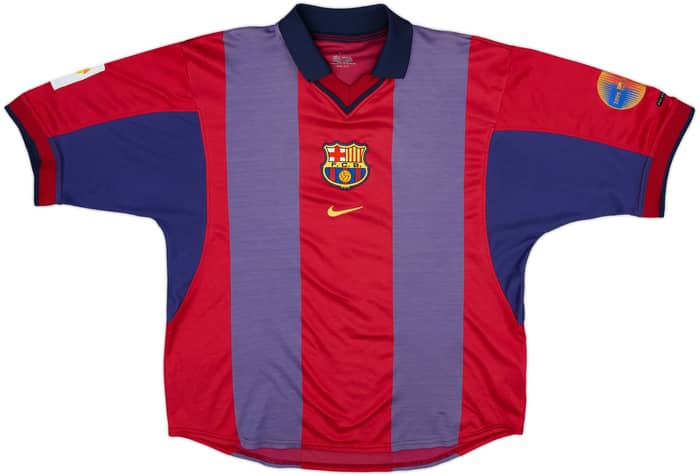 2000-01 Barcelona Home Shirt Rivaldo #10 - 6/10 - (M)