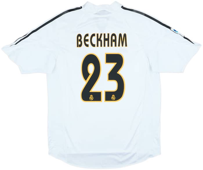 2004-05 Real Madrid Home Shirt Beckham #23 - 8/10 - (M)