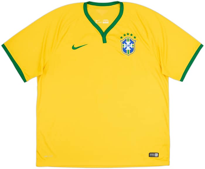 2014-15 Brazil Home Shirt #10 - 8/10 - (XL)