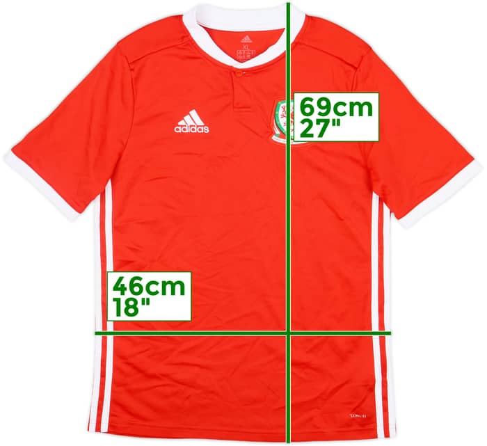 2018-19 Wales Home Shirt - 7/10 - (XL.Boys)