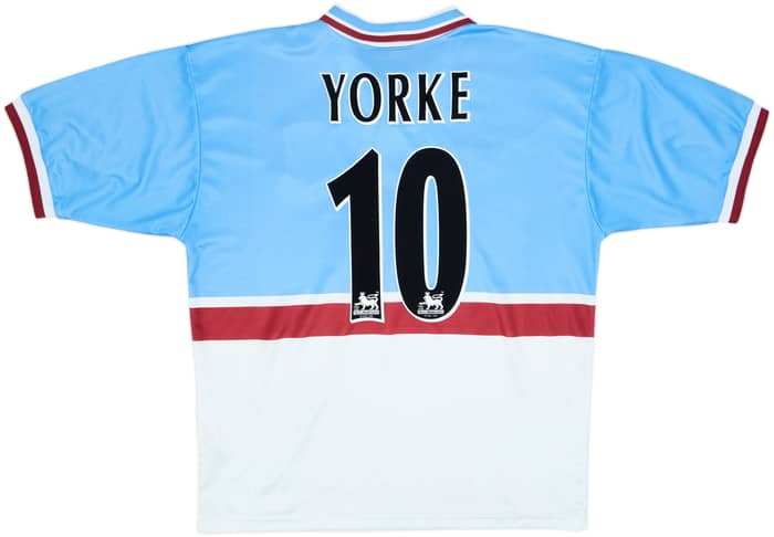 1997-98 Aston Villa Away Shirt Yorke #10 - 8/10 - (L)