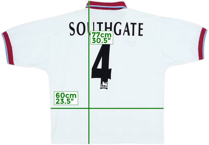 1996-98 Aston Villa Away Shirt Southgate #4 - 7/10 - (L)