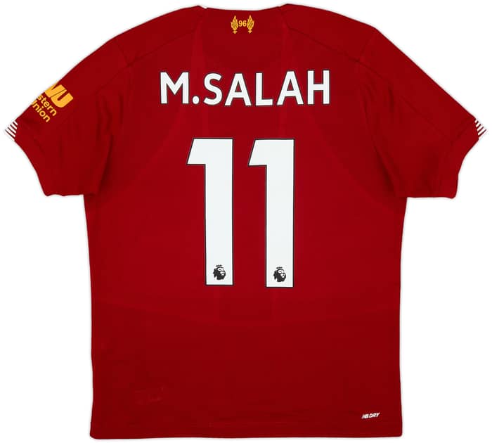 2019-20 Liverpool Home Shirt Salah #11 - 9/10 - (XL.Boys)