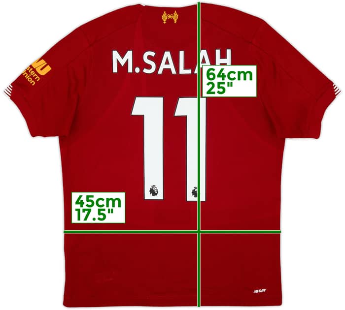 2019-20 Liverpool Home Shirt Salah #11 - 9/10 - (XL.Boys)