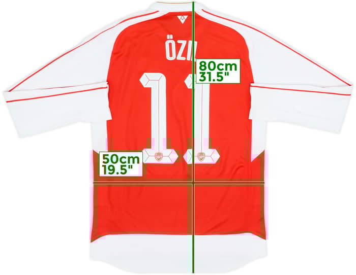 2015-16 Arsenal Home L/S Shirt Ozil #11 - 6/10 - (M)