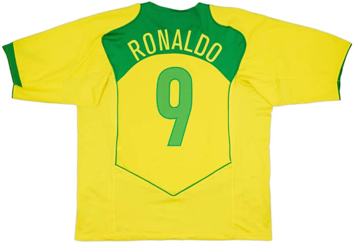 2004-06 Brazil Home Shirt Ronaldo #9 - 5/10 - (XXL)
