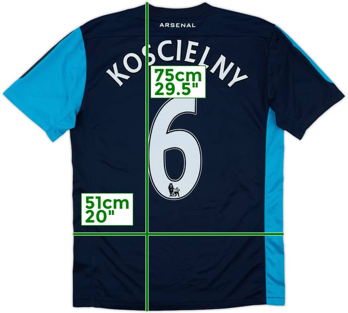 2011-12 Arsenal Away Shirt Koscielny #6 - 7/10 - (M)