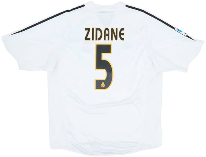 2004-05 Real Madrid Home Shirt Zidane #5 - 9/10 - (L)