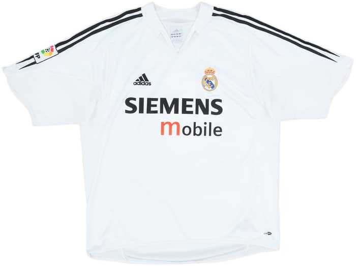 2004-05 Real Madrid Home Shirt Zidane #5 - 9/10 - (L)
