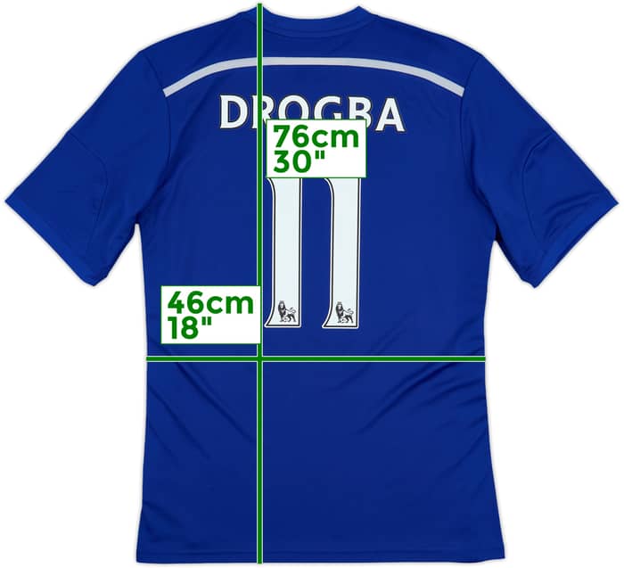 2014-15 Chelsea Home Shirt Drogba #11 - 7/10 - (M)