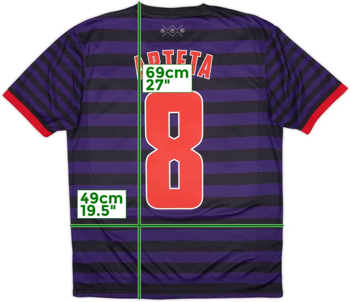 2012-13 Arsenal Away Shirt Arteta #8 - 6/10 - (M)