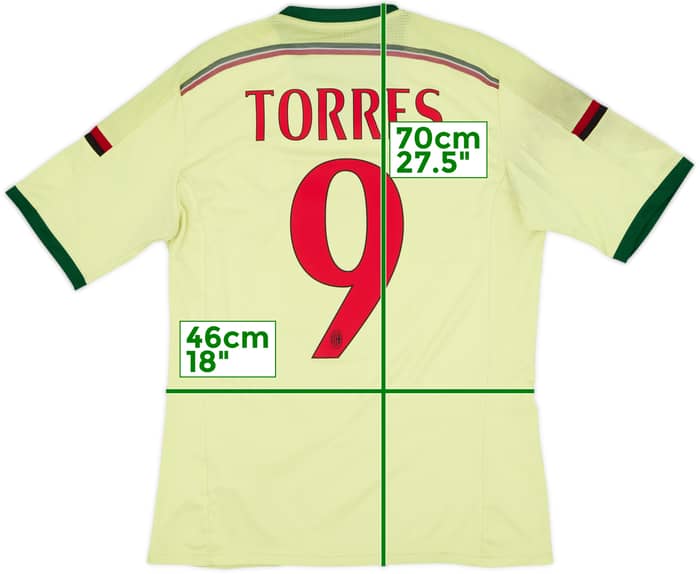 2014-15 AC Milan Third Shirt Torres #9 - 6/10 - (M)