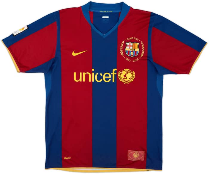 2007-08 Barcelona Home Shirt Ronaldinho #10 - 5/10 - (M)