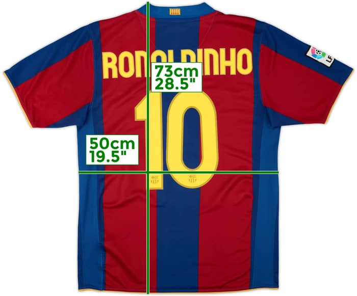 2007-08 Barcelona Home Shirt Ronaldinho #10 - 5/10 - (M)