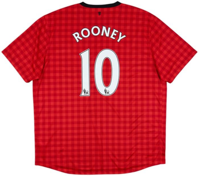 2012-13 Manchester United Home Shirt Rooney #10 - 7/10 - (XXL)
