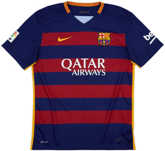 2015-16 Barcelona Home Shirt A.Iniesta #8 - 7/10 - (L)