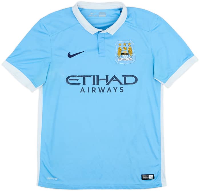 2015-16 Manchester City Home Shirt Silva #21 - 6/10 - (M)