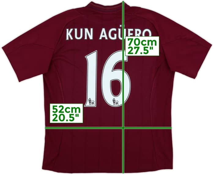 2012-13 Manchester City Away Shirt Kun Aguero #16 - 8/10 - (L)