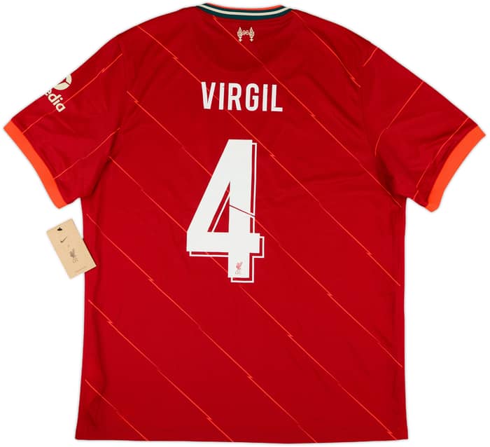 2021-22 Liverpool Home Shirt Virgil #4 (XL)