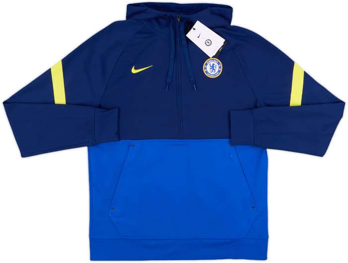 2021-22 Chelsea Nike 1/2 Zip Hooded Sweat Top (M)