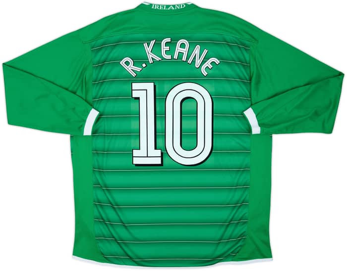 2003-04 Ireland Home L/S Shirt R.Keane #10 - 8/10 - (XL)