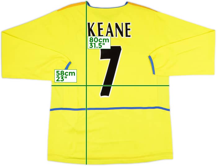 2002-03 Leeds United Away L/S Shirt Keane #7 - 8/10 - (L)