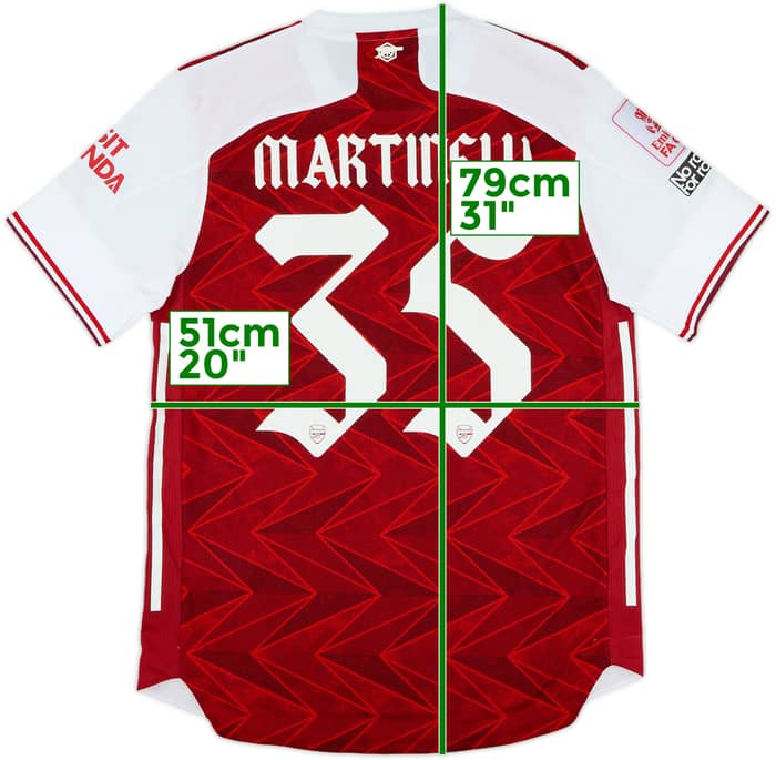 2020-21 Arsenal Authentic Home Shirt Martinelli #35 (M)