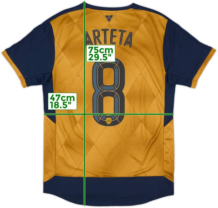 2015-16 Arsenal Away Shirt Arteta #8 (M)