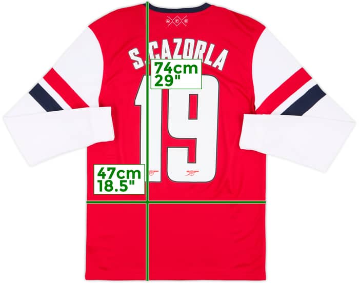 2012-14 Arsenal Home L/S Shirt S.Cazorla #19 (S)