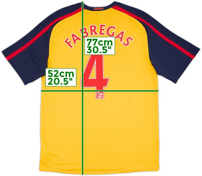 2008-09 Arsenal Away Shirt Fabregas #4 (M)