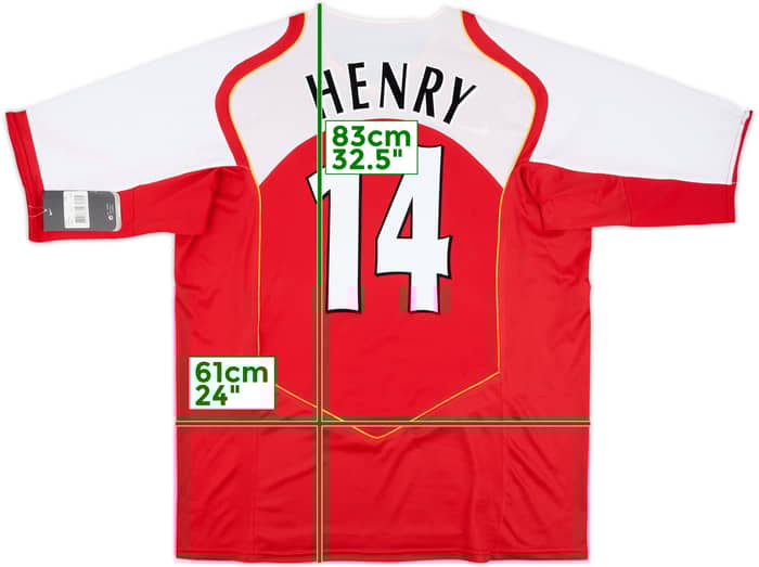 2004-05 Arsenal Home Shirt Henry #14 (XXL)