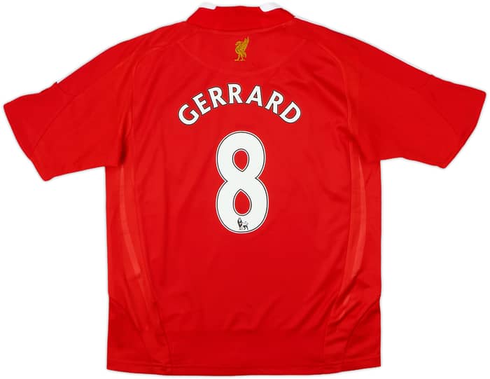 2008-10 Liverpool Home Shirt Gerrard #8 - 10/10 - (M.Boys)
