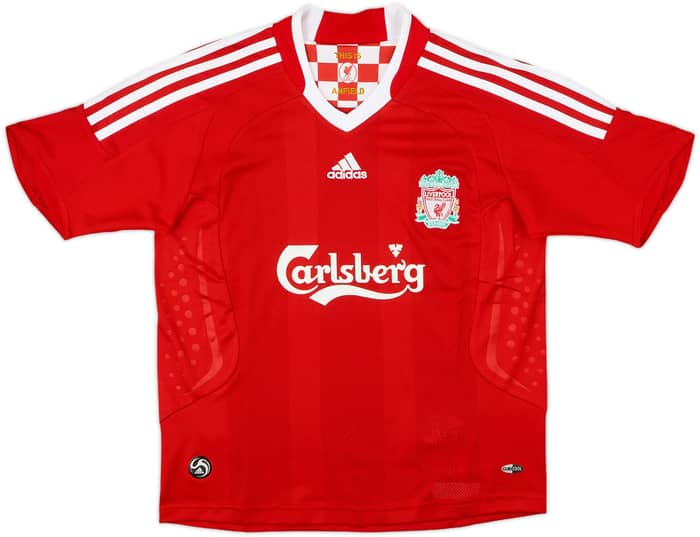 2008-10 Liverpool Home Shirt Gerrard #8 - 10/10 - (M.Boys)