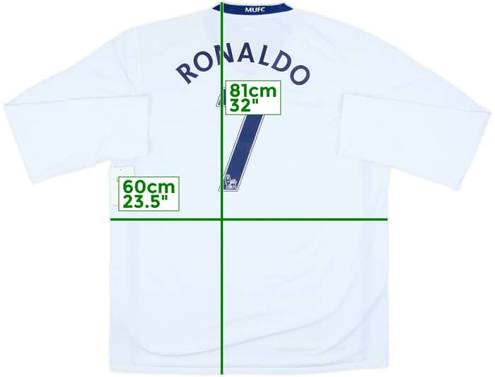 2008-10 Manchester United Away L/S Shirt Ronaldo #7 (XL)