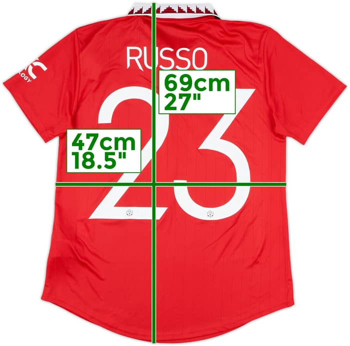 2022-23 Manchester United Home Shirt Russo #23 (Women's M)